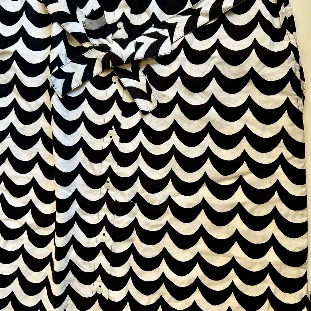 Marimekko x Uniqlo Bold Wave Print Shirt Dress XXS - Picture 3 of 4